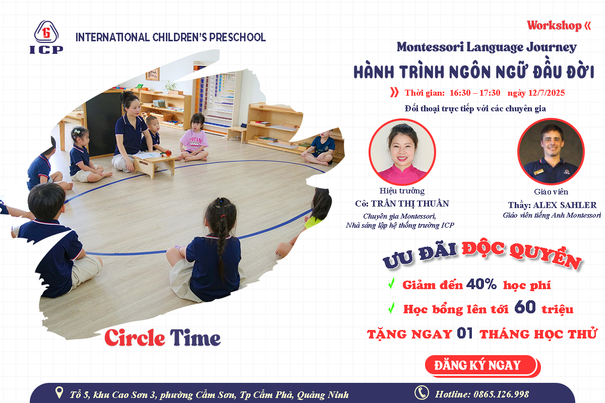 🎓 Workshop: Montessori Language Journey – Hành trình ngôn ngữ đầu đời
