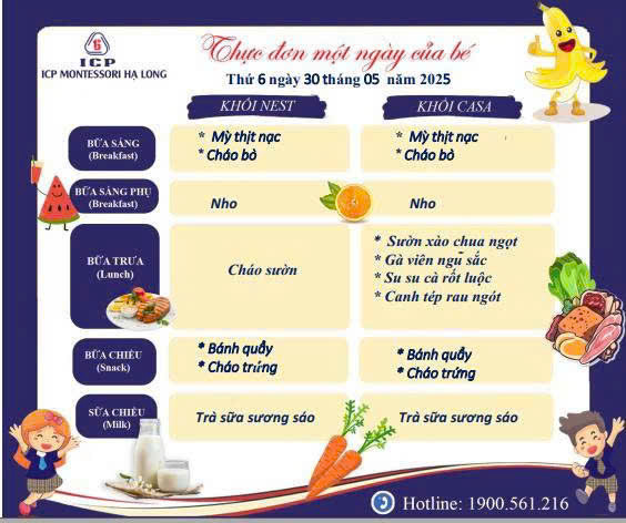 THỰC ĐƠN TUẦN THỨ 23 (THÁNG 6 NĂM 2025)